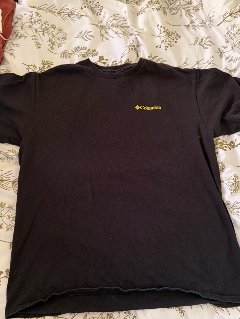 Columbia Black Short-Sleeve Tee with Yellow Logo